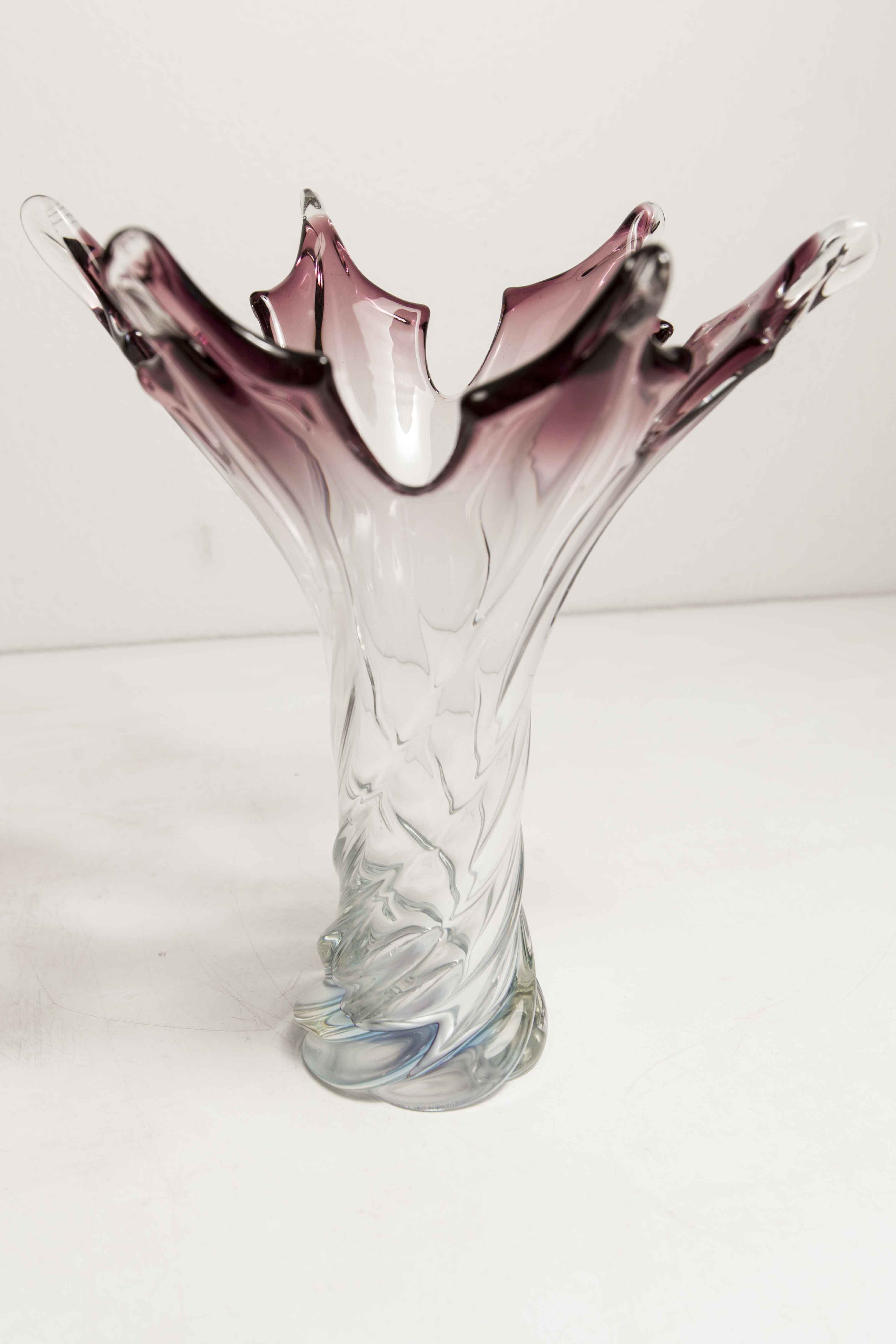 Vase in Murano glass by Fratelli Toso H 27.5cm