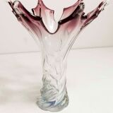 Vase in Murano glass by Fratelli Toso H 27.5cm