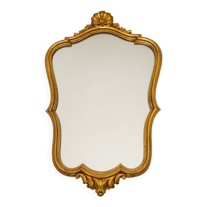 Miroir mural en bois - style rocaille
