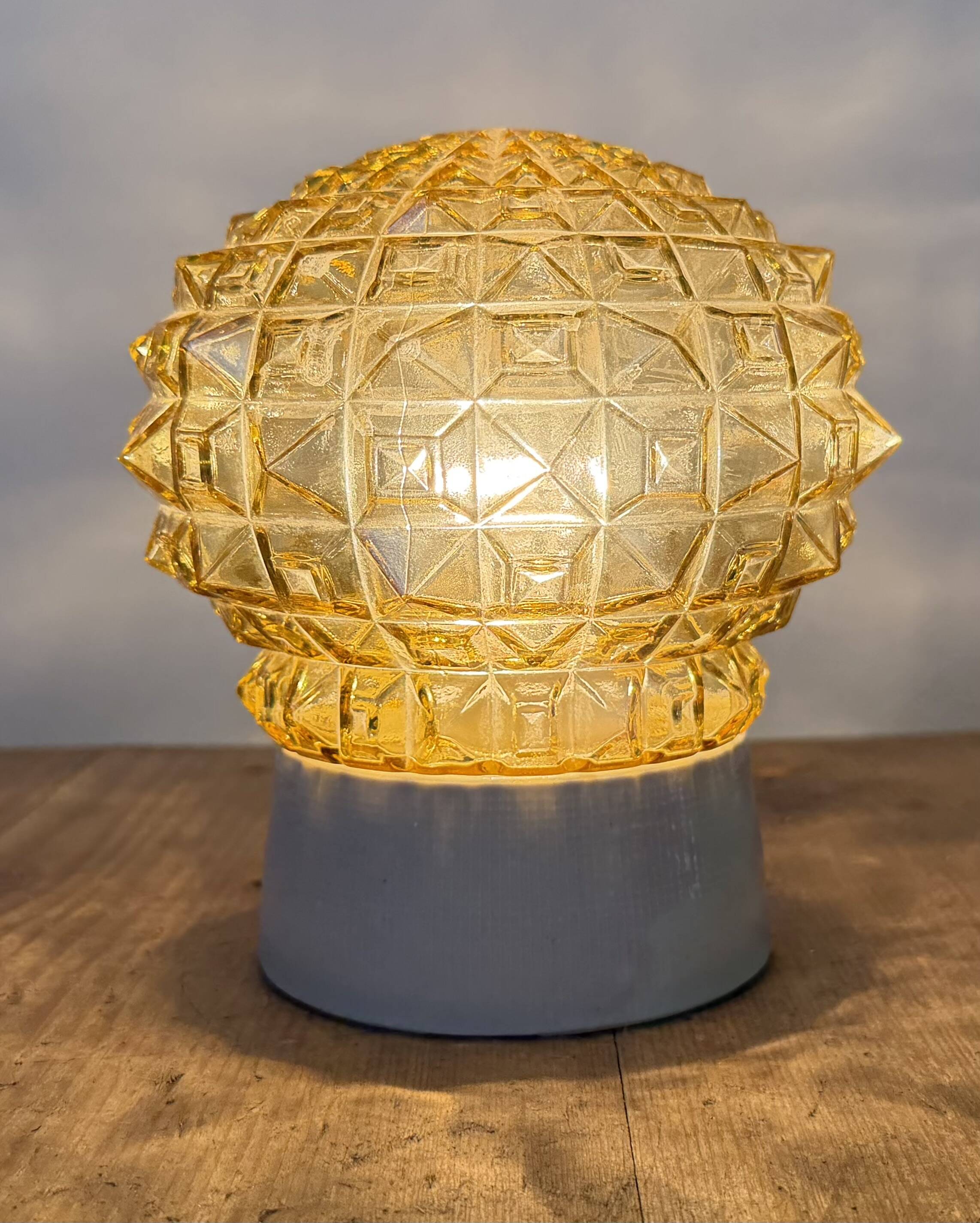Vintage White Porcelain Ceiling Light, 1970s