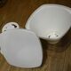 Pola model No. 588 white plastic vintage stool