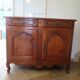 Rustic buffet Louis XV-Regency-jointed-massive wood-snail feet