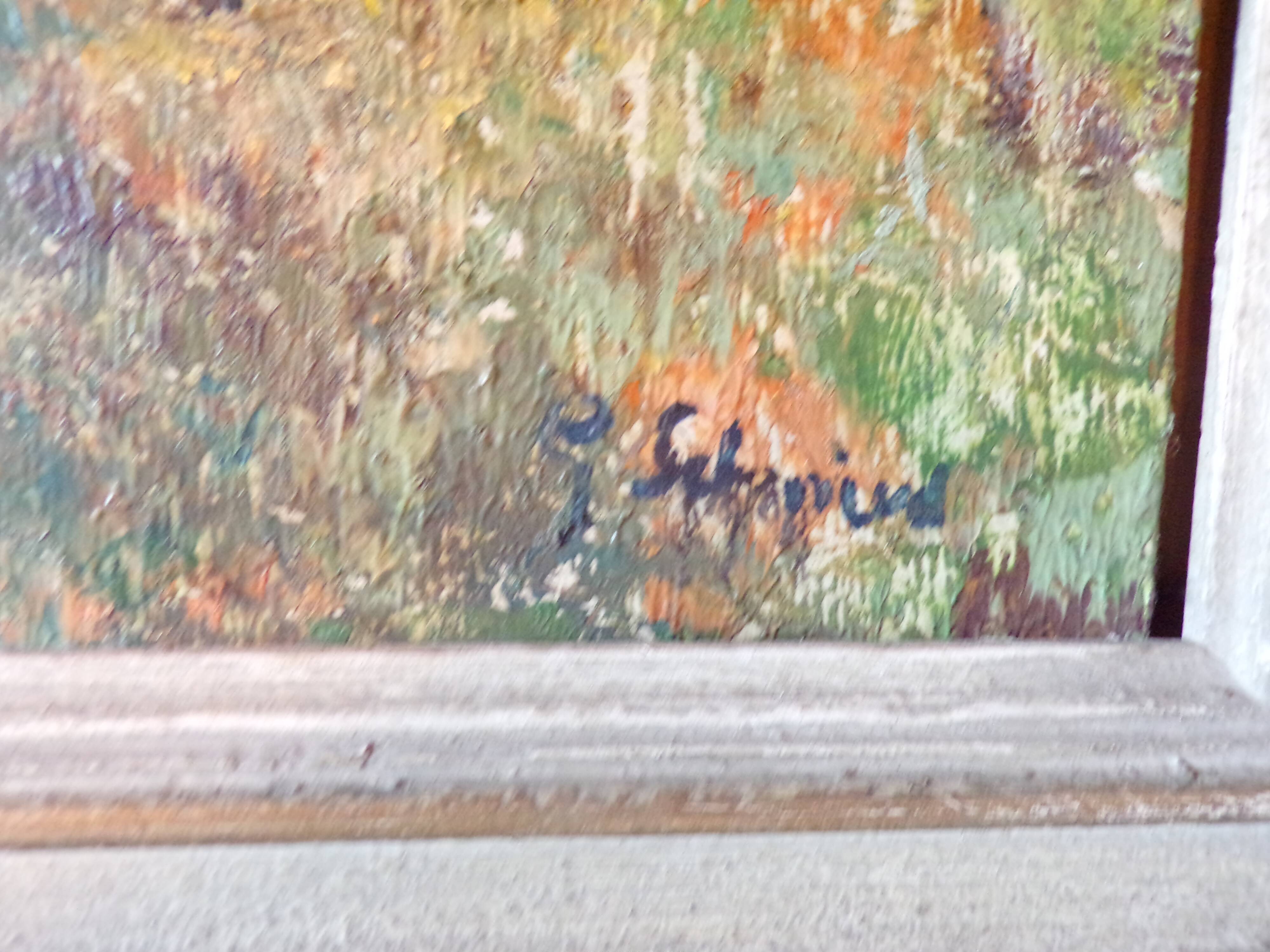 Huile sur panneau "Paysage village Alpin "