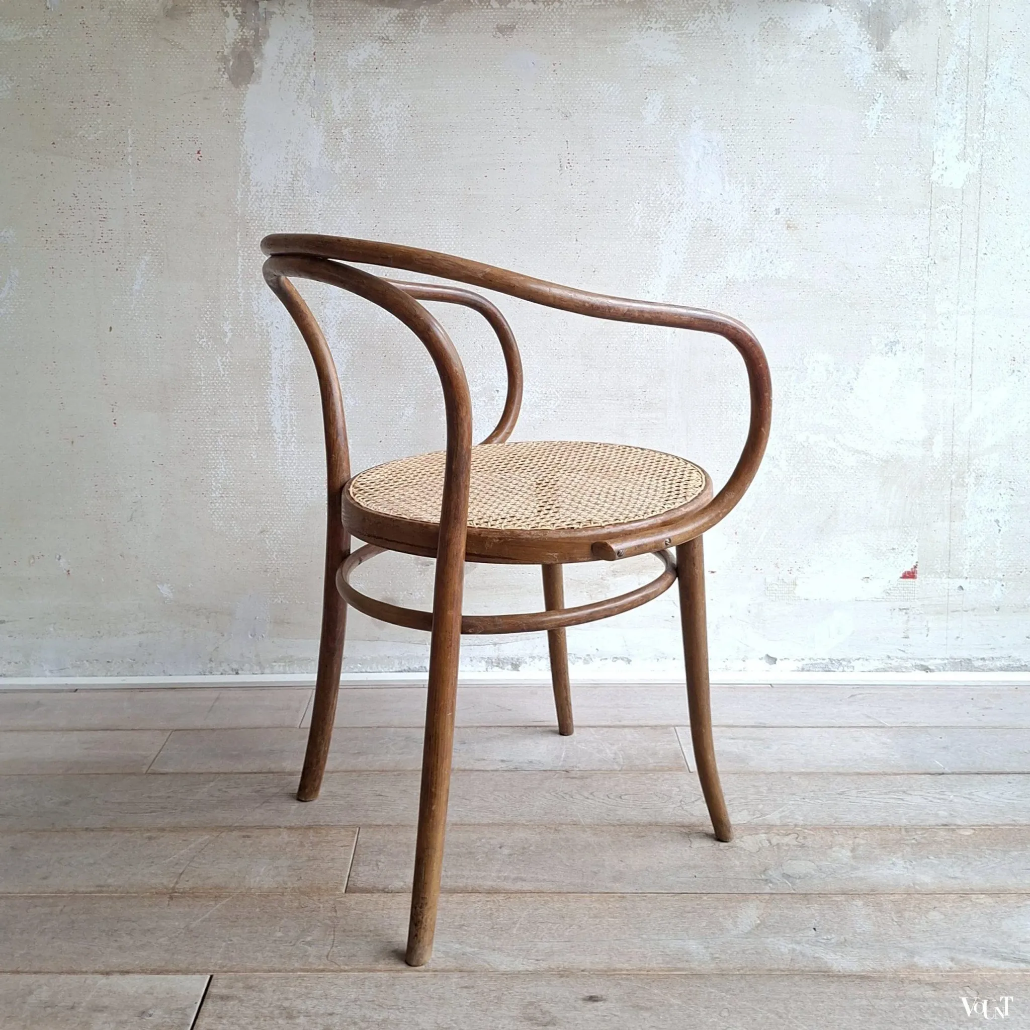 Ensemble de 4 chaises brunes 209, Ligna, années 1970