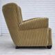 1960s, Danish relax armchair, furniture velour, oak wood.
