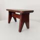 Vintage wooden plant stand stool