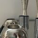 Series of 8 vintage candlesticks in silver metal