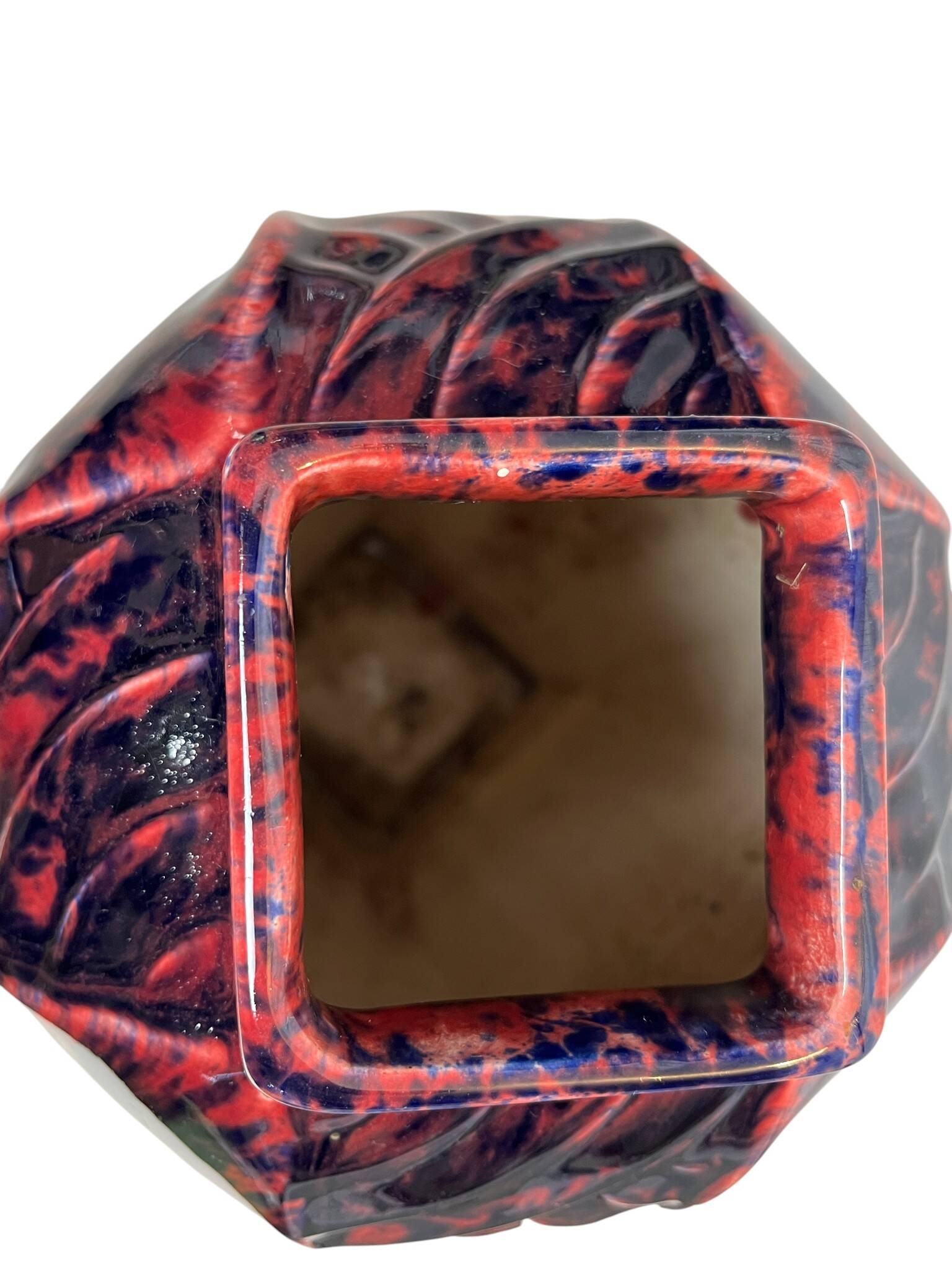 Art Deco, polychrome ceramic vase circa 1930