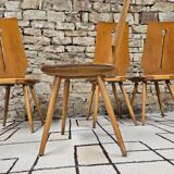 Set of 4 brutalist bistro chairs