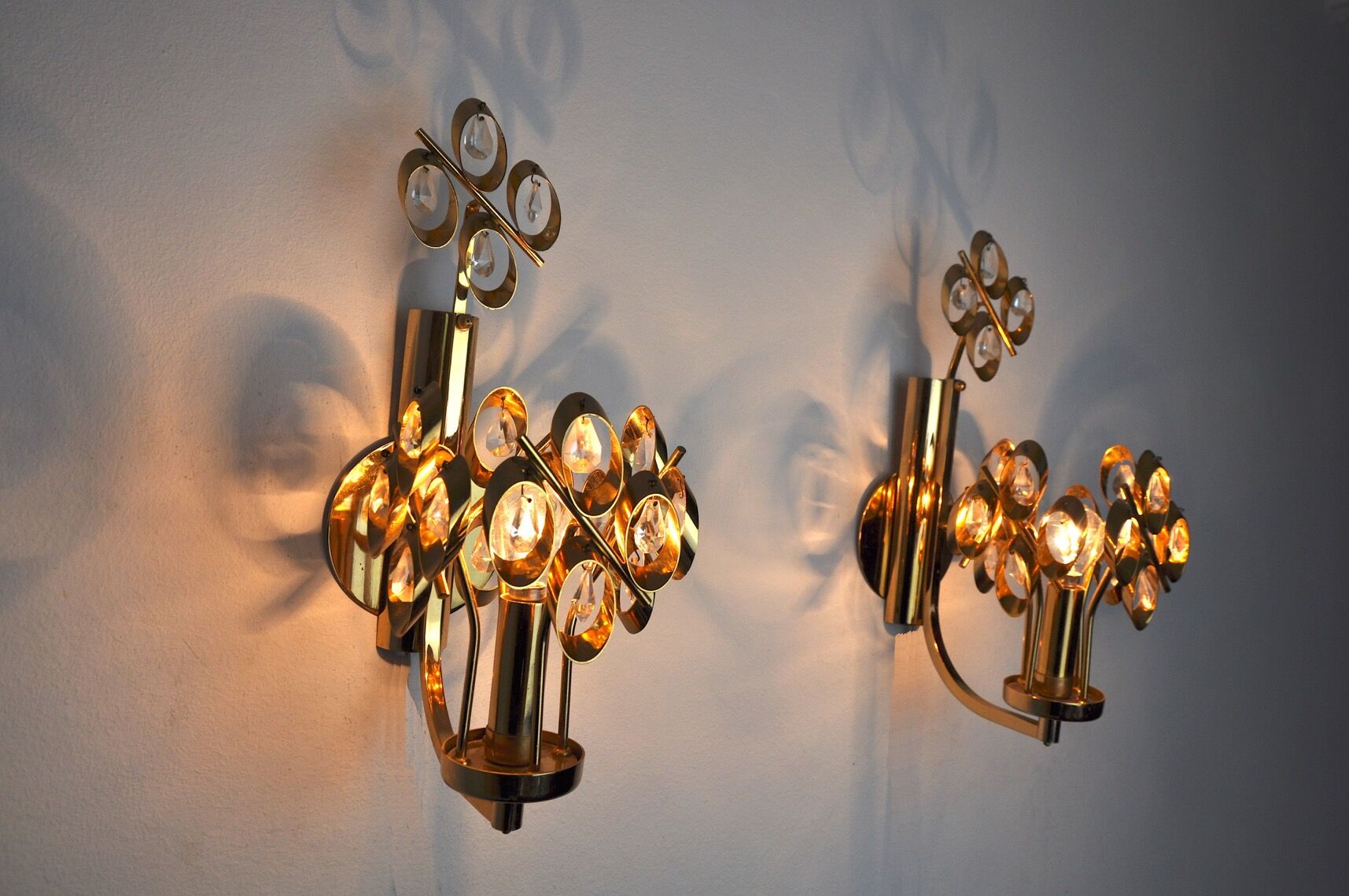 Pair of Palwa wall lamps by Ernest Palm, 1960, Spain