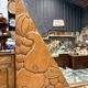 Art Deco buffet in carved walnut, marble and large mirror – 1930s