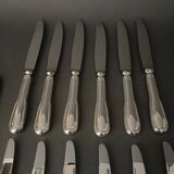 Set of 14 silver-plated knives from Christofle, uniplat model