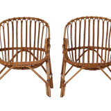 Vintage 60's rattan armchairs