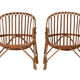 Vintage 60's rattan armchairs