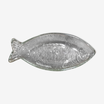 Ravier poisson verre transparent