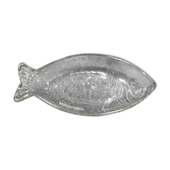 Ravier poisson verre transparent