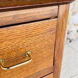 Commode vintage en noyer, pieds compas , circa 1950s