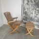 Relax armchair and its velvet ottoman from the 70s /80