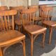7 chaises bistrot vintage style Thonet Baumann