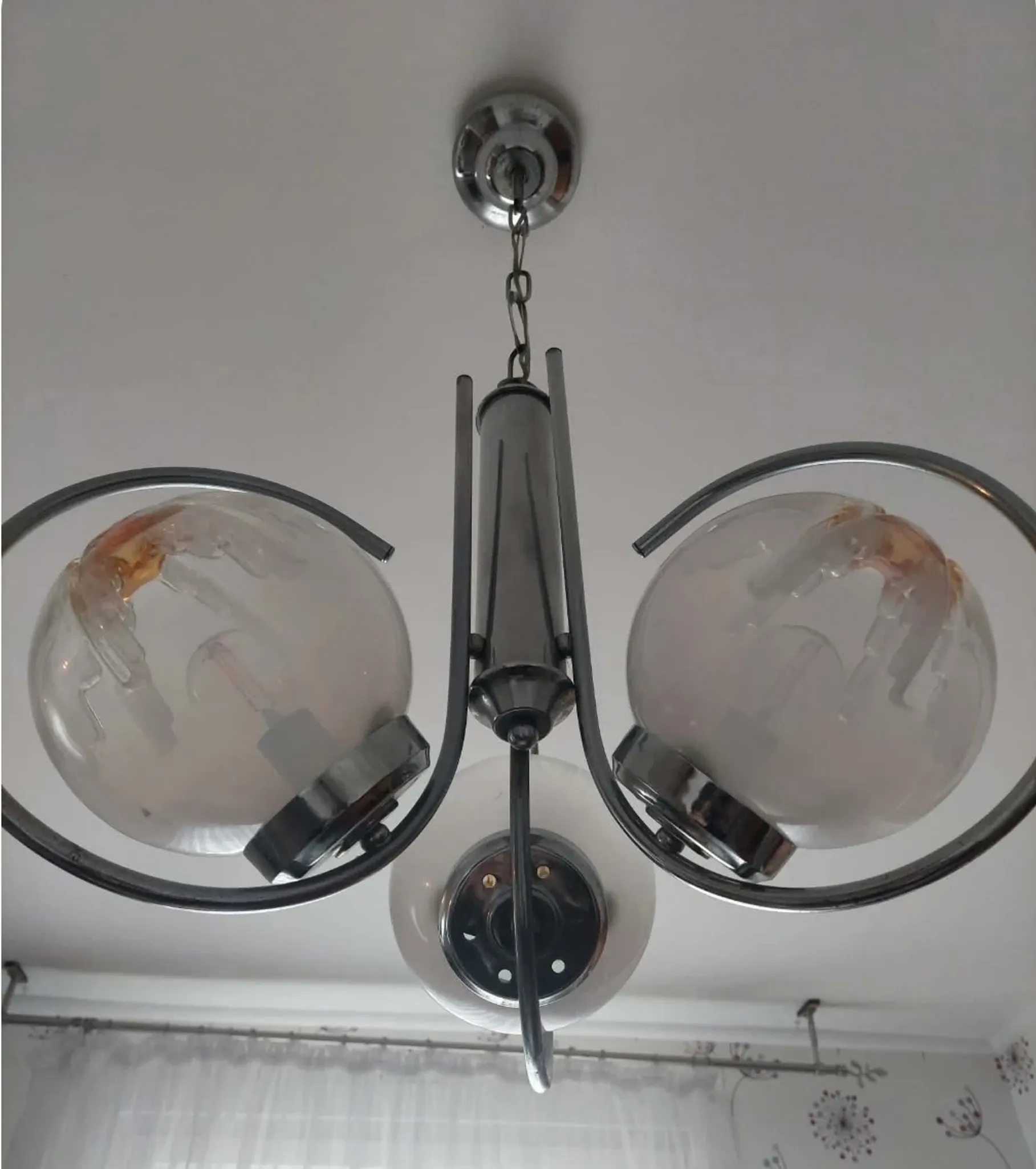 Italian design chandelier from the 1970s.