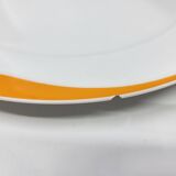 Heinrich Germany complete service in white and orange porcelain Space Age 1970