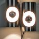 Pair of Space Age double pipe wall lights by Oxar France, 1960s-70s