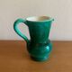 Green glazed ceramic carafe