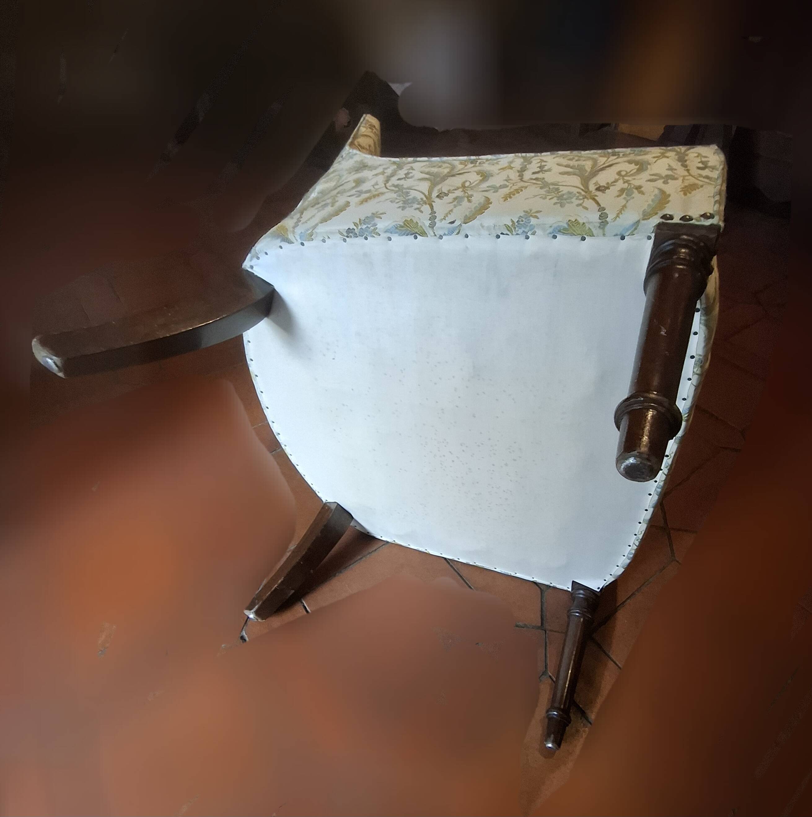 Renovated antique armchair