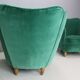 Pair of velvet armchairs Gio Ponti style