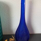 Carafe en verre d’Empoli bleu cobalt
