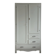 Art Deco wardrobe with shelves and drawers, renovated wood.