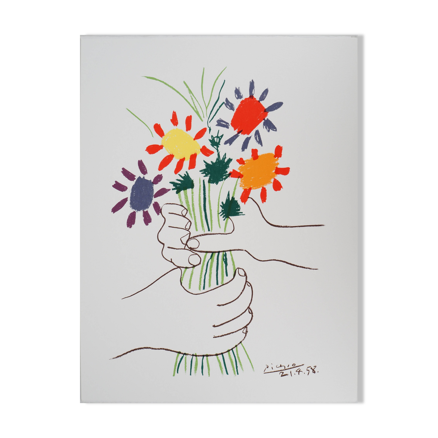 Pablo Picasso: The Bouquet of Peace - Signed Lithograph