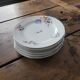 6 BD Limoges dessert plates – geometric floral decoration – 1950s