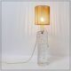 Glass lamp with air bubble pattern, "Daum France" style, circa 1975