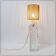 Glass lamp with air bubble pattern, "Daum France" style, circa 1975