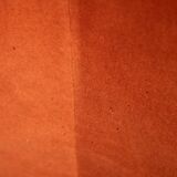 Orange chenille sofas, two and three seats, set of 2, 1970s