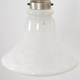 Vintage glass pendant lamp with chrome details