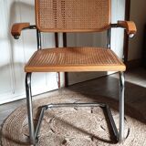 Chrome and cannage armchair Breuer