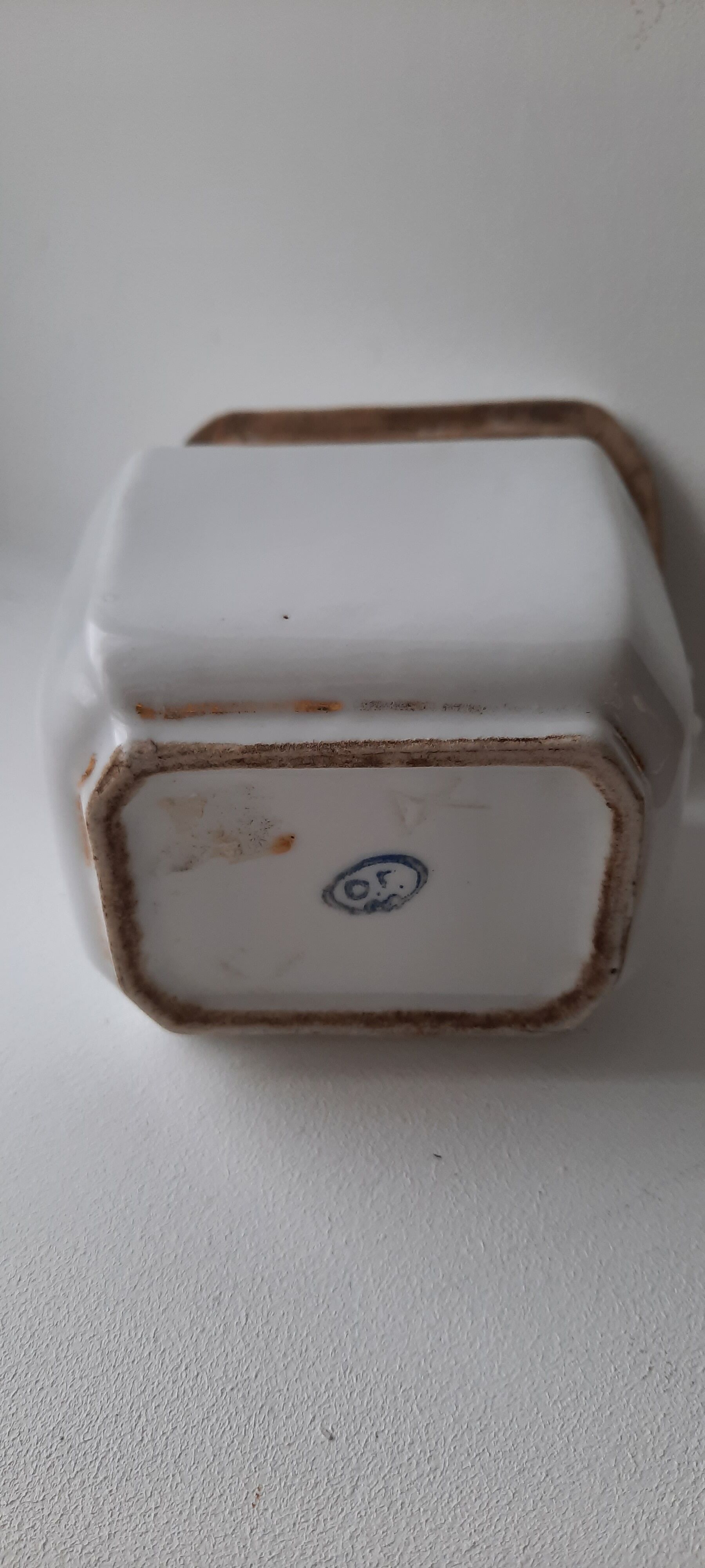 Old white sugar bowl