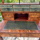 19th century flamed mahogany stepped desk