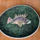 Fish service in glazed earthenware painted by hand signed Le Mao - 1960