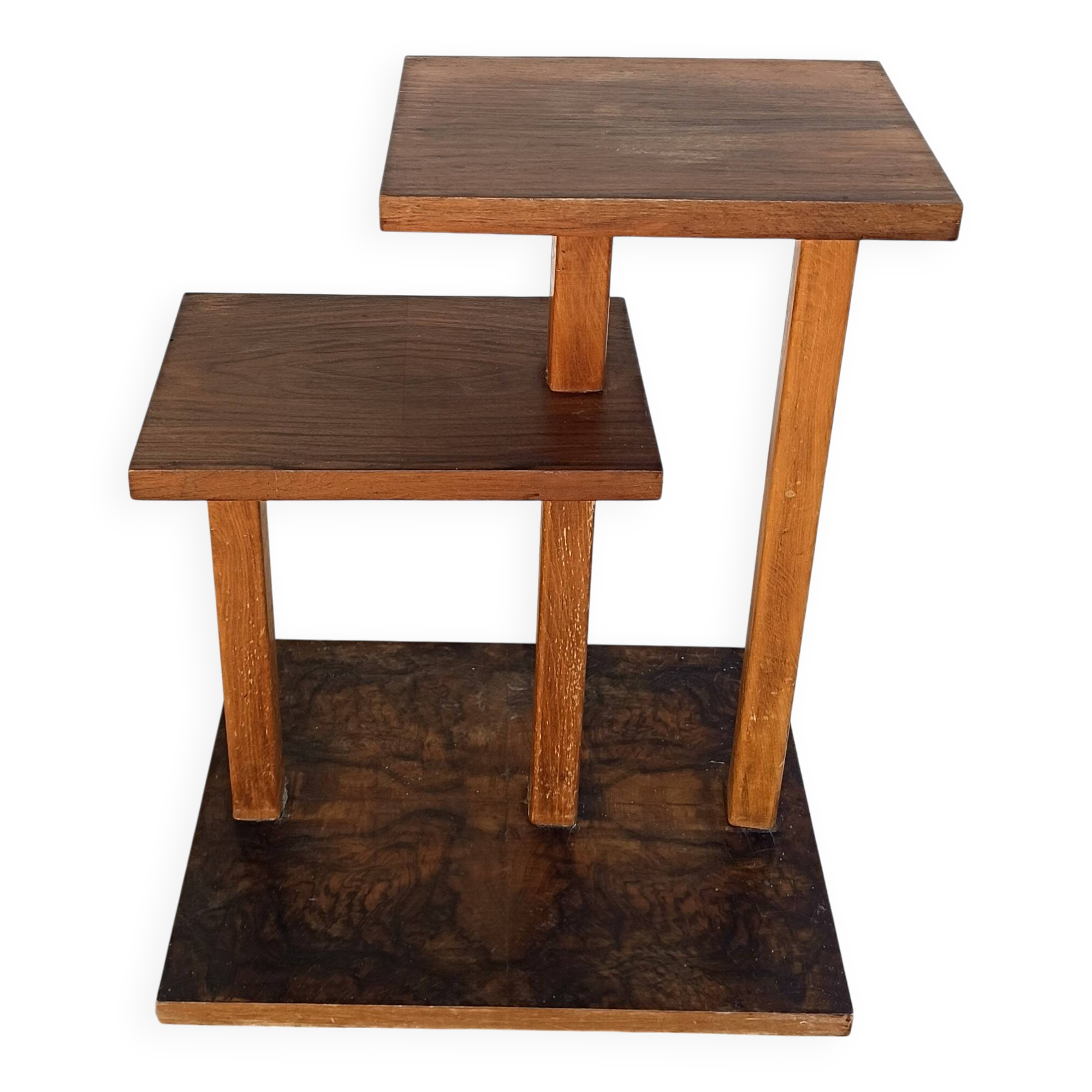 Vintage walnut burl stool
