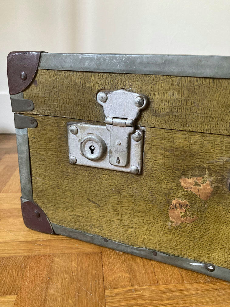 Antique suitcase - vintage travel trunk