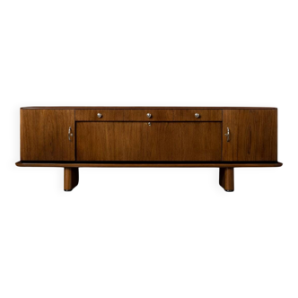 Vintage Rare Large French Art Deco Walnut Sideboard, 1920s