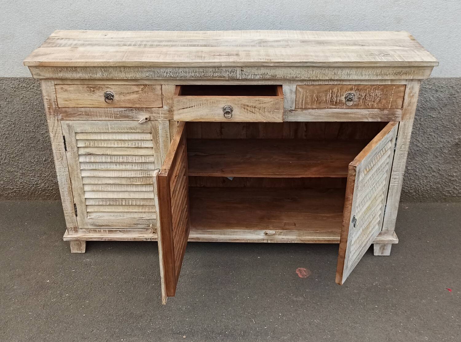 White wooden sideboard