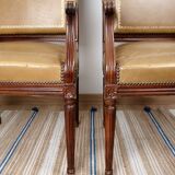 Pair of Louis XVI office armchairs