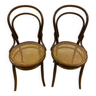 Paire de chaises de bistrot Viennoises