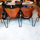 4 chaises Butterfly 3107 Arne Jacobsen 1971