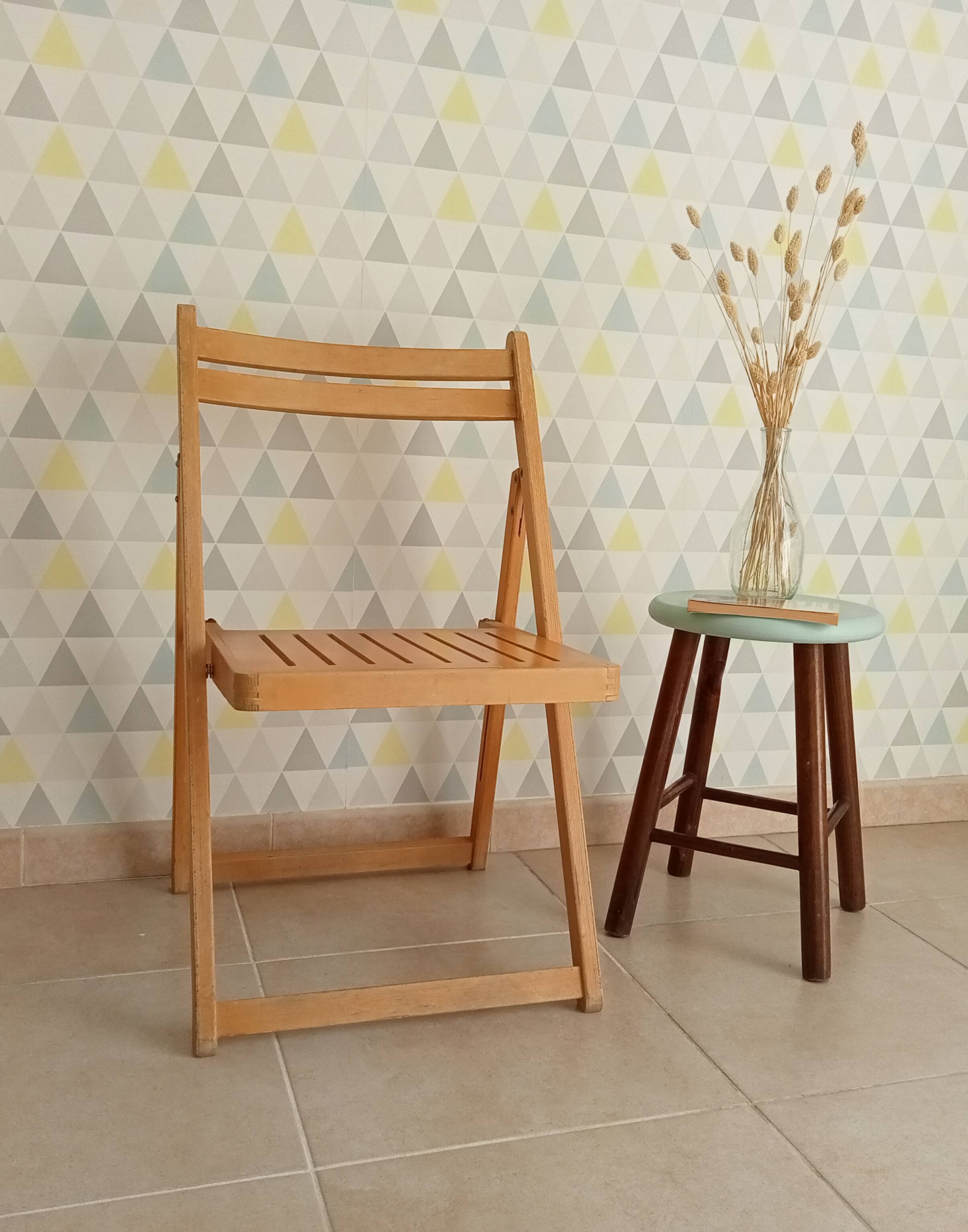 Chaise pliante vintage années 70/80