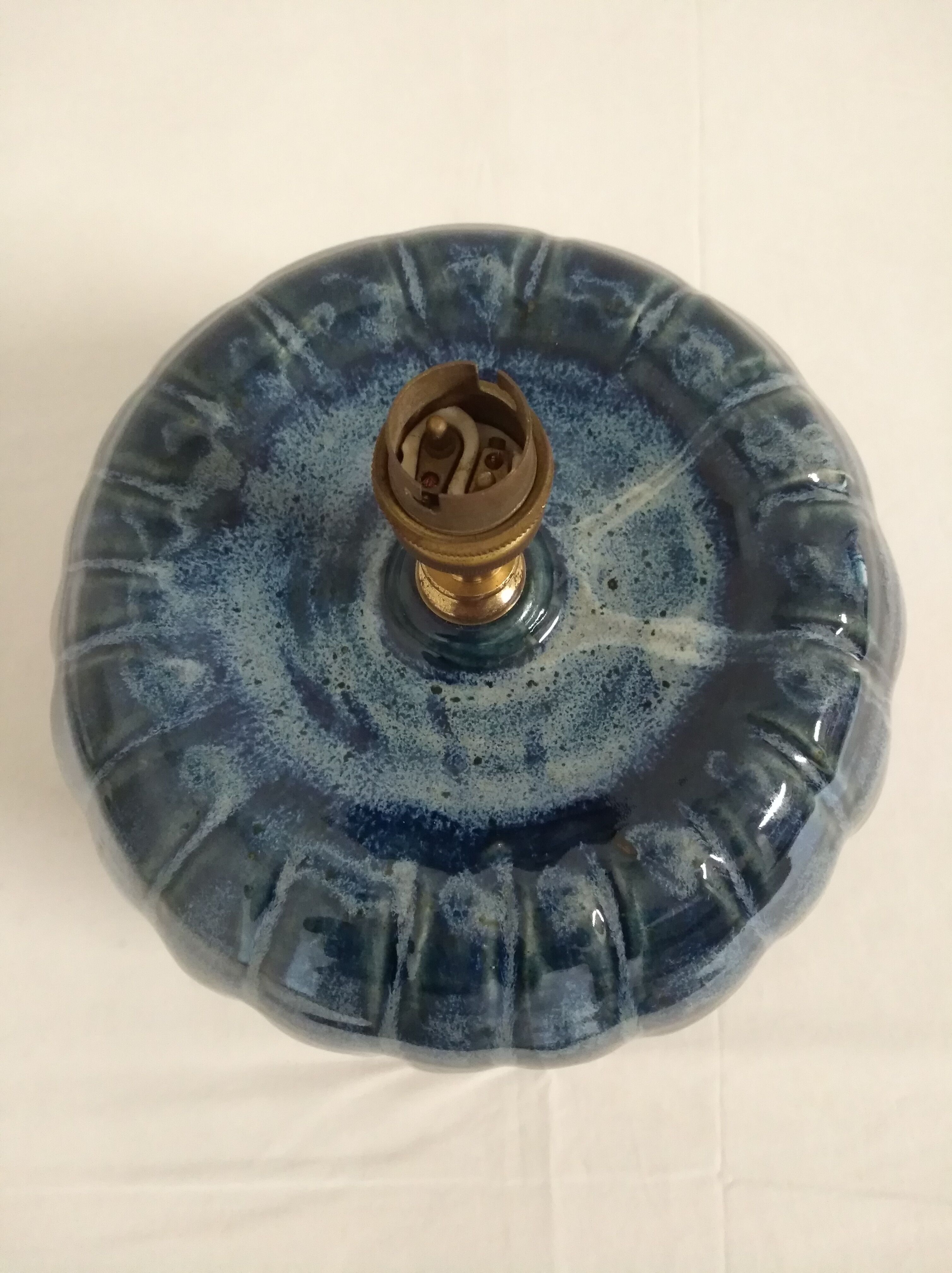 Glassed sandstone ball lamp foot